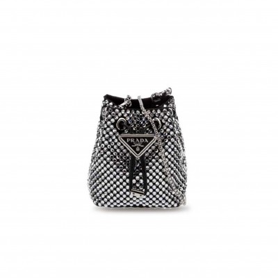 PRADA EMBELLISHED SATIN MINI-POUCH 1NR016 (12*9*6cm)